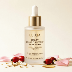 Luxury 24K Gold & Rosehip Facial Elixir